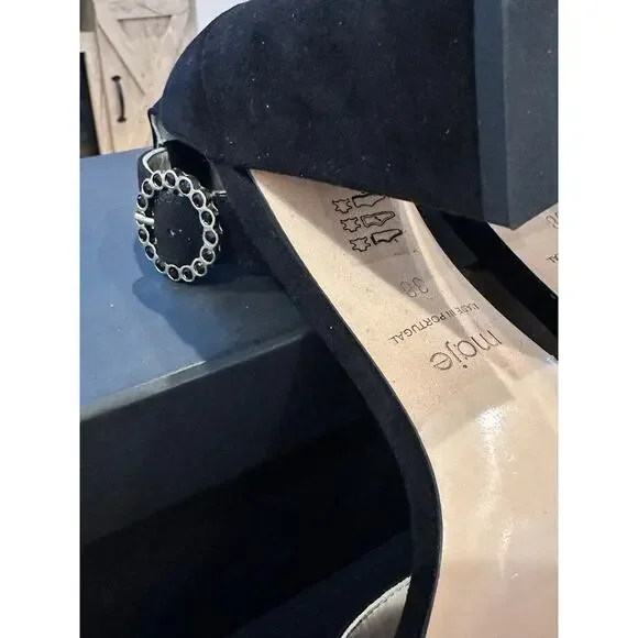 NEW Maje Faria Strappy Pumps in Black Suede size 38 / 7.5 - Picture 5 of 9